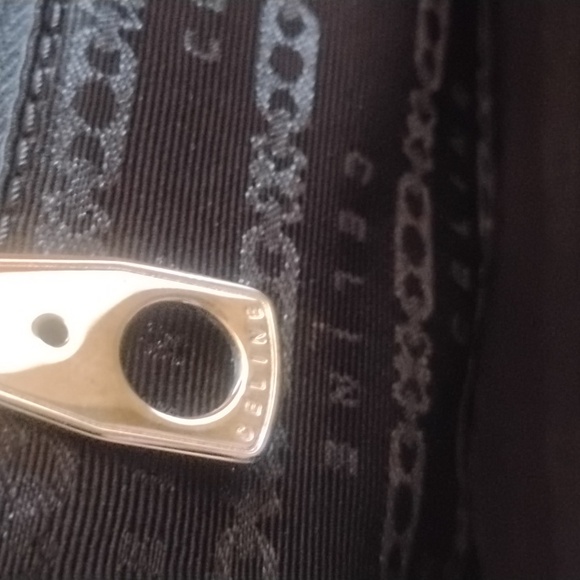 Celine Black Leather Silver Hardware Handbag Lk New - Picture 12 of 14